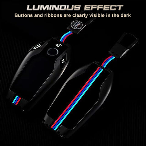 Sliver Zinc Alloy&Silicone Full Seal Key Fob Cover For BMW 5 6 7 Series X5 X6 X7