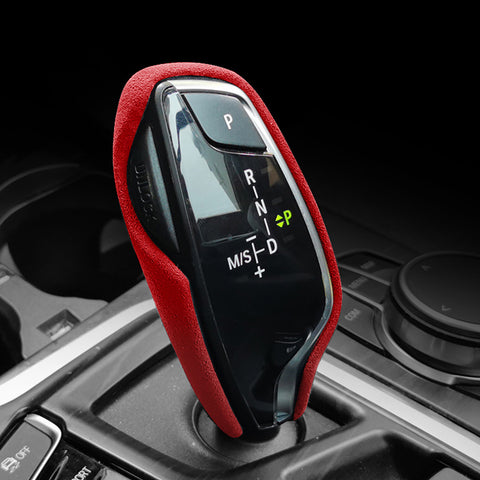 Red Suede Leather Gear Shift Lever Head Knob Cover For G30 G32 G11 G01 2017-up