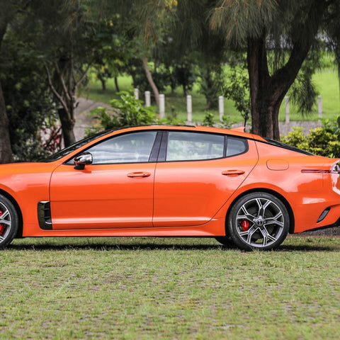 Set(6pcs) Matte Black Vinyl Pre-Cut Window Strip Cover For Kia Stinger 2018-2020