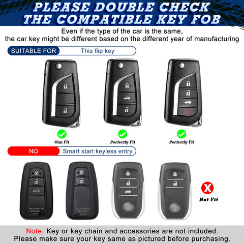 Silver TPU Shockproof Flip Key Fob Case For Toyota Auris Corolla Yaris 2/3/4 Button