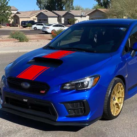 3X Red KK Vinyl Front Hood Bumper Fender Trunk Stripe Stickers Decals For Car