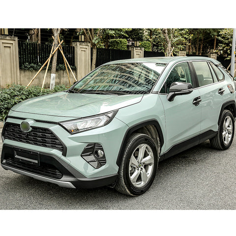 2pcs Auto Exterior Front Bumper Grille Frame Strip Cover Trim Compatible with Toyota RAV4 2019-2024, Carbon Fiber Pattern