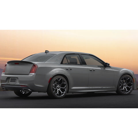 Dark Black Chrome Delete Blackout Window Cover Decal For Chrysler 300 2011-2021