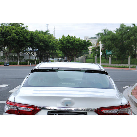 Carbon Fiber Look Rear Roof Visor Splitter Cover Trim For Toyota Camry 2018-2024