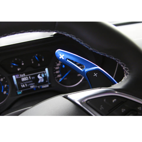 Blue Alloy Steering Wheel Extension Paddle Shifter For Chevrolet Corvette Camaro
