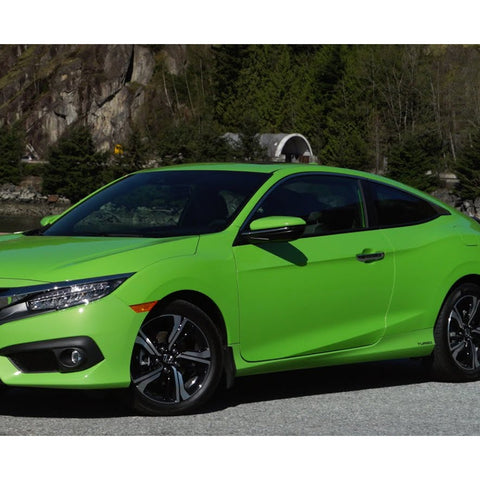 Matte Black KK Vinyl Side Door Window Stickers For Honda Civic Coupe 2016-2021