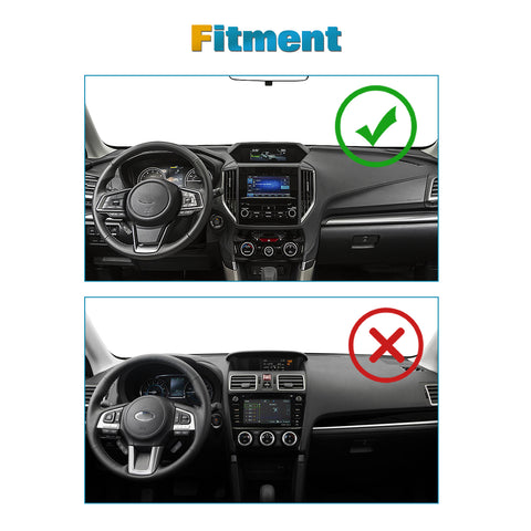 Center Console Dashboard Mat Pre-Cut Non-Slip Sunshield Sun Glare Protector Dash Carpet Pad Black Cover Compatible with Subaru Forester 2019-2024