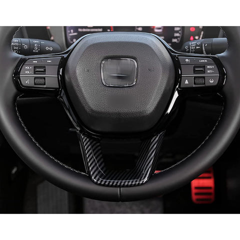 Carbon Fiber Pattern Steering Wheel Bottom Cover Trim For Honda Civic 11th 2022-up, Accord CRV HRV 2023-up