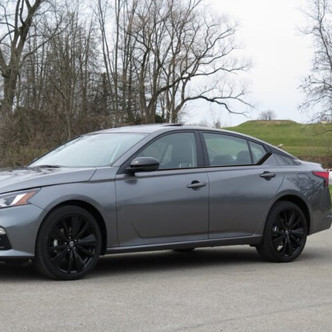 Matte Black Chrome Delete Blackout Window Cover Decal For Nissan Altima 2019-22