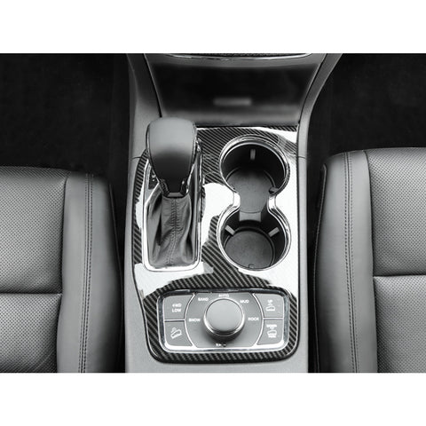 Carbon Fiber Texture Gear Shift Box Frame Trim For Jeep Grand Cherokee 2016-2020