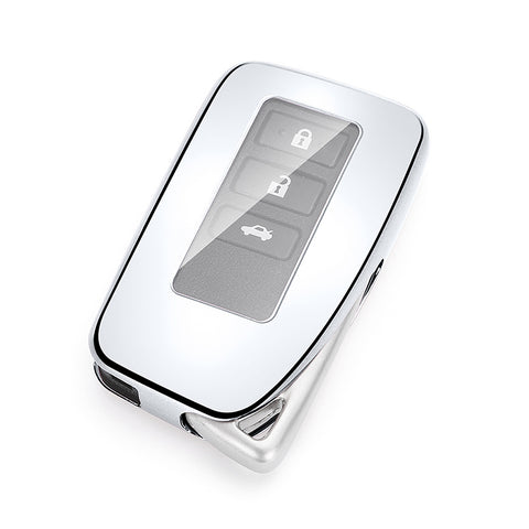 Silver Soft TPU Full Protect Smart Remote Control Key Fob Cover For Lexus NX RX 250 GS IS RC 300