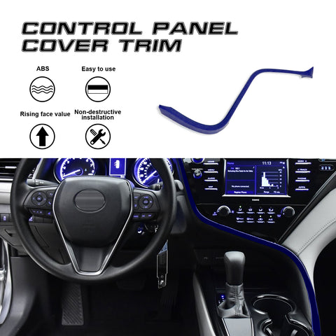 For Toyota Camry 2018-2024 Blue Inner Center Console Dashboard Strip Cover 1PC