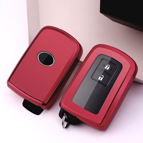 Red Remote Control Key Fob Cover For 4Runner Tacoma Tundra Camry 2/3/4 Button