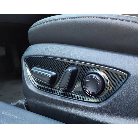 Carbon Fiber Texture Stainless Steel Seat Handle Panel Cover For Toyota Camry 2018-2024