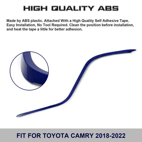 For Toyota Camry 2018-2024 Blue Inner Center Console Dashboard Strip Cover 1PC