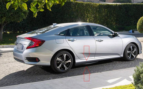 Carbon Fiber Pattern Universal Rear Side Skirt Rocker Winglets Splitters Extensions Diffusers Lip Winglet Body Kit Compatible With Most Cars