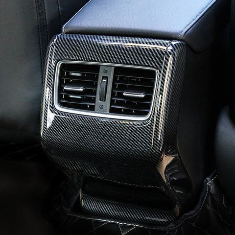 Carbon Fiber Texture AC Air Vent Outlet Rear Center Cover Trim For Honda Accord 2018 2019 2020 10th Generation
