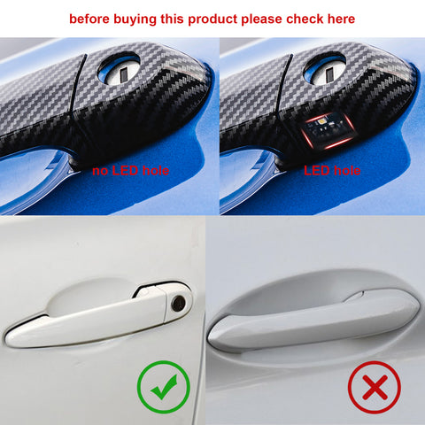 Carbon Fiber Pattern Door Handle Cover For BMW 3 Series E90 E91 Sedan X1 X2 X3 X4 X5 X6 2005-2012