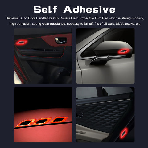 3D Red Carbon Fiber Look PVC Fender Bumper Hood Reflective Strip Stickers Universal