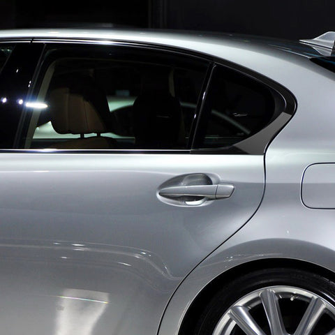 12x Chrome Blackout Delete Window Precut Wrap Cover Decal For Lexus GS350 GS450h