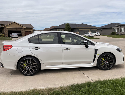 Matte Black Front Side Fender Vent Sticker Full Set For Subaru WRX STI 2015-2021