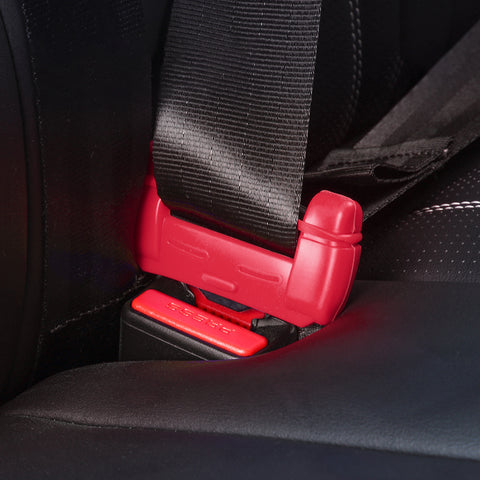 2x Red Silicone Car Safety Seat Belt Buckle Clip Cover Kit Universal for Cars