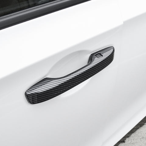 4pcs Carbon Fiber Pattern Door Handle Cover Trim For Honda Civic 11th Gen 2022