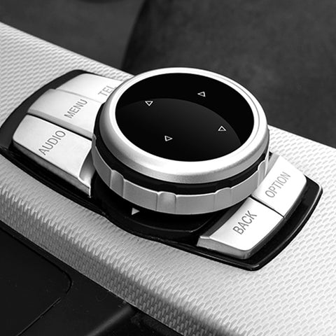 Silver Multi-Media IDrive Button Cover Decor Trim For BMW 1 2 3 4 5 7 X Series