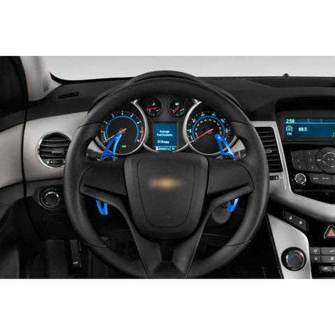 Blue Add-on Steering Wheel Paddle Shift Extension For Chevy Camaro 2012-2015