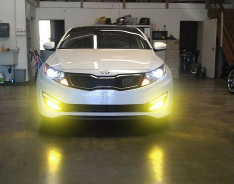 2x H11 H16 H8 LED Fog Driving Light 3000K Golden Yellow Bright Bulb Strobe Flash