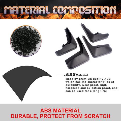 For 2008-2016 Toyota Venza 4PCS OE Style Front+Rear Splash Guard Mud Flaps Set