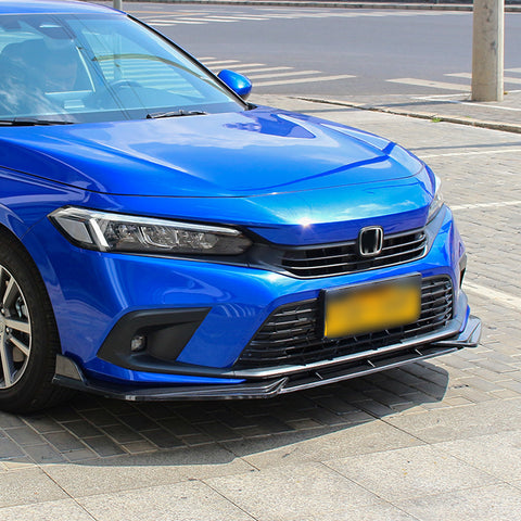 For Honda Civic 4Dr 2022+ Front Bumper Lip Spoiler Splitter Carbon Fiber Pattern