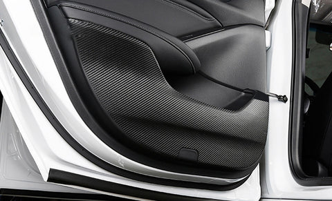 Carbon Fiber Texture Side Door Anti Kick Pad Threshold Guard Stickers Protector Film Trim Decals 4pcs for Honda Accord 10th Gen 2018 2019 2020