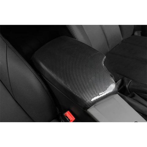 Carbon Fiber Pattern Interior Central Armrest Storage Box Cover Trim For BMW 3 Series F30 F31 2013-2018