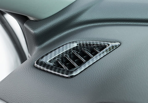 Carbon Fiber Look Dashbord ABS Air AC outlet Vent Cover Trim For Honda Civic 10th Sedan 2016-2020