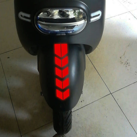 Racing Red Reflective Motorcycle Front Fender Decals Stickers for Car Helmet Motorcycle Decals Arrow Graphics