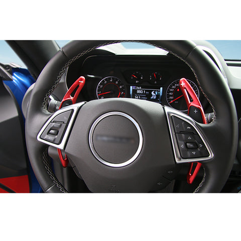 Red Alloy Steering Wheel Extension Paddle Shifter For Chevrolet Corvette Camaro
