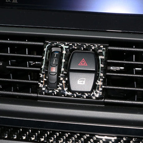 3Pcs Inner Real Carbon Fiber Center Dashboard Air Control Vent Outlet Cover Trim For BMW 5 Series F10 F11 F18 2011-17