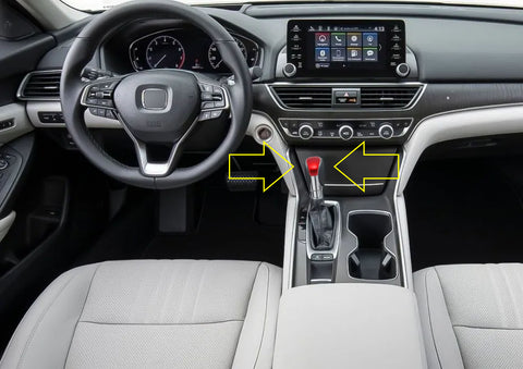 Car Interior Gear Shift Level Knob Cover Trim for Honda Accord 10th Gen 2018 2019 2020 (Red Gear Shift Knob Trim)