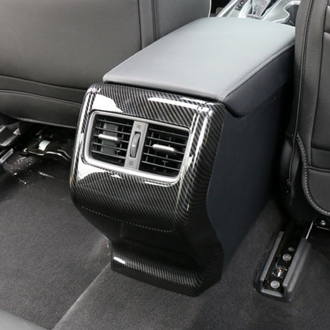 Carbon Fiber Texture AC Air Vent Outlet Rear Center Cover Trim For Honda Accord 2018 2019 2020 10th Generation