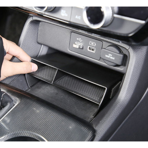 Interior 2-Layer Center Storage Box Holder Pocket Tray For Honda Civic 11th Gen