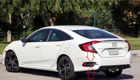 2pcs ABS Carbon Fiber Rear Fog Light Reflector Molding Trim For Honda Civic 2016 2017 2018 2019 2020 10th Sedan Decoration