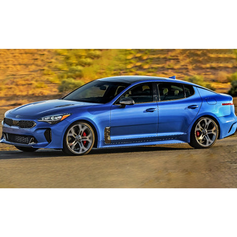 Set(6pcs) Matte Black Vinyl Pre-Cut Window Strip Cover For Kia Stinger 2018-2020