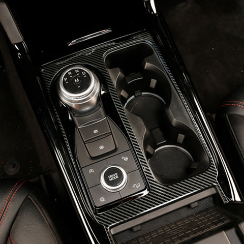 Carbon Fiber Style Center Gear Shift Box Trim Decal For Ford Explorer 2020-2023