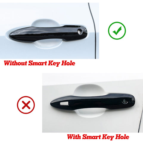 4pcs Gloss Black Side Door Handle Overlay Cover Trim For Toyota Camry XV70 2017-up (without smart key hole)