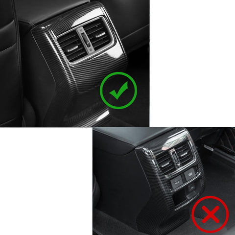 Carbon Fiber Texture AC Air Vent Outlet Rear Center Cover Trim For Honda Accord 2018 2019 2020 10th Generation