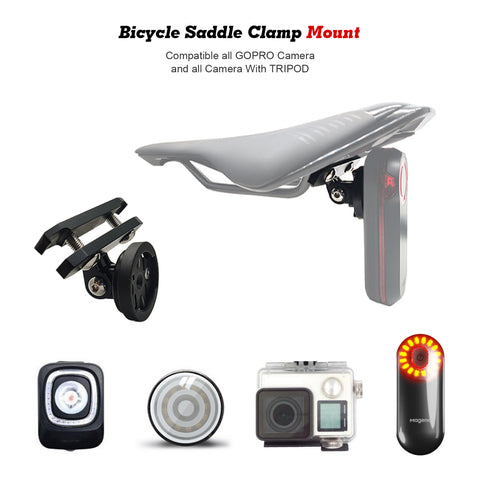 Bicycle Saddle Clamp Mount for Gopro Camera Garmin Varia RTL515 Rearview Radar