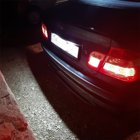 CANbus Error Free White LED License Plate Lights Lamps For BMW X5 X3 E53 E83