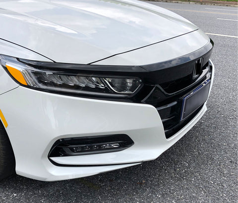Gloss Black Front Bumper Hood Grille Stickers Trims For Honda Accord 2018-2020