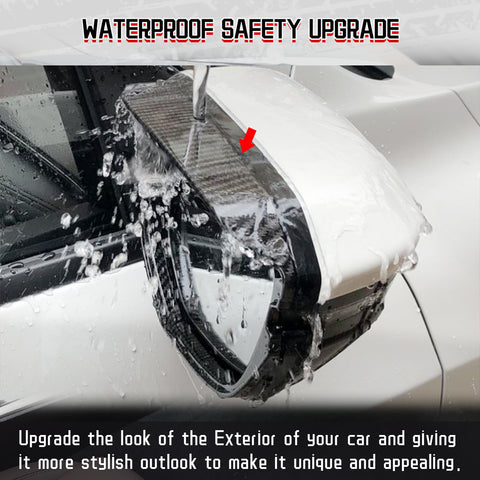 Carbon Fiber Look Side Mirror Eyebrow Cover Trim For Honda Accord 10th 2018-2020